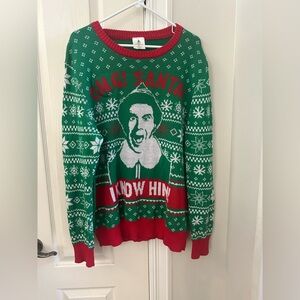 Elf Ugly Christmas Sweater Men’s XL Good Condition